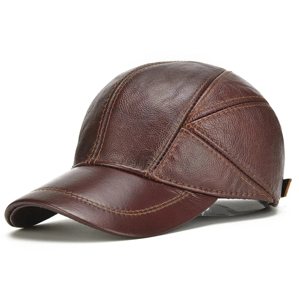 Chic Leather Vintage Cap
