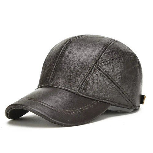 Chic Leather Vintage Cap