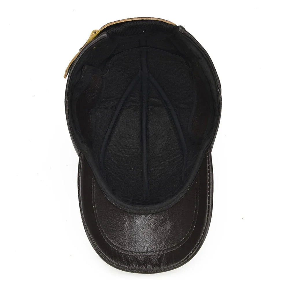 Chic Leather Vintage Cap