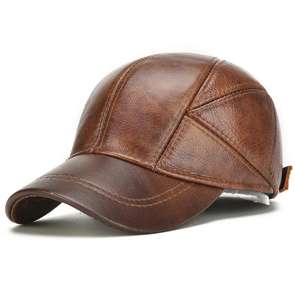 Chic Leather Vintage Cap