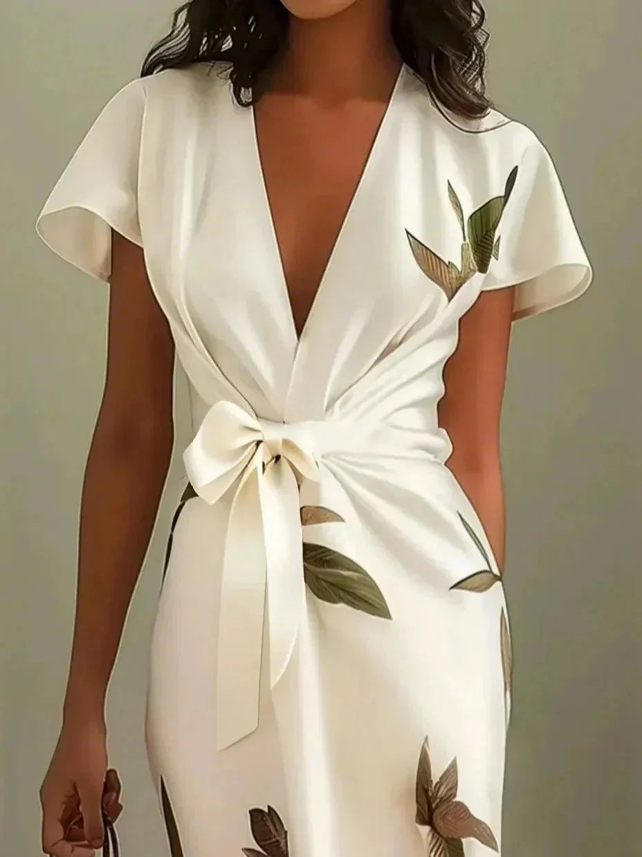 Fleur - Wrap Dress With Tie Belt
