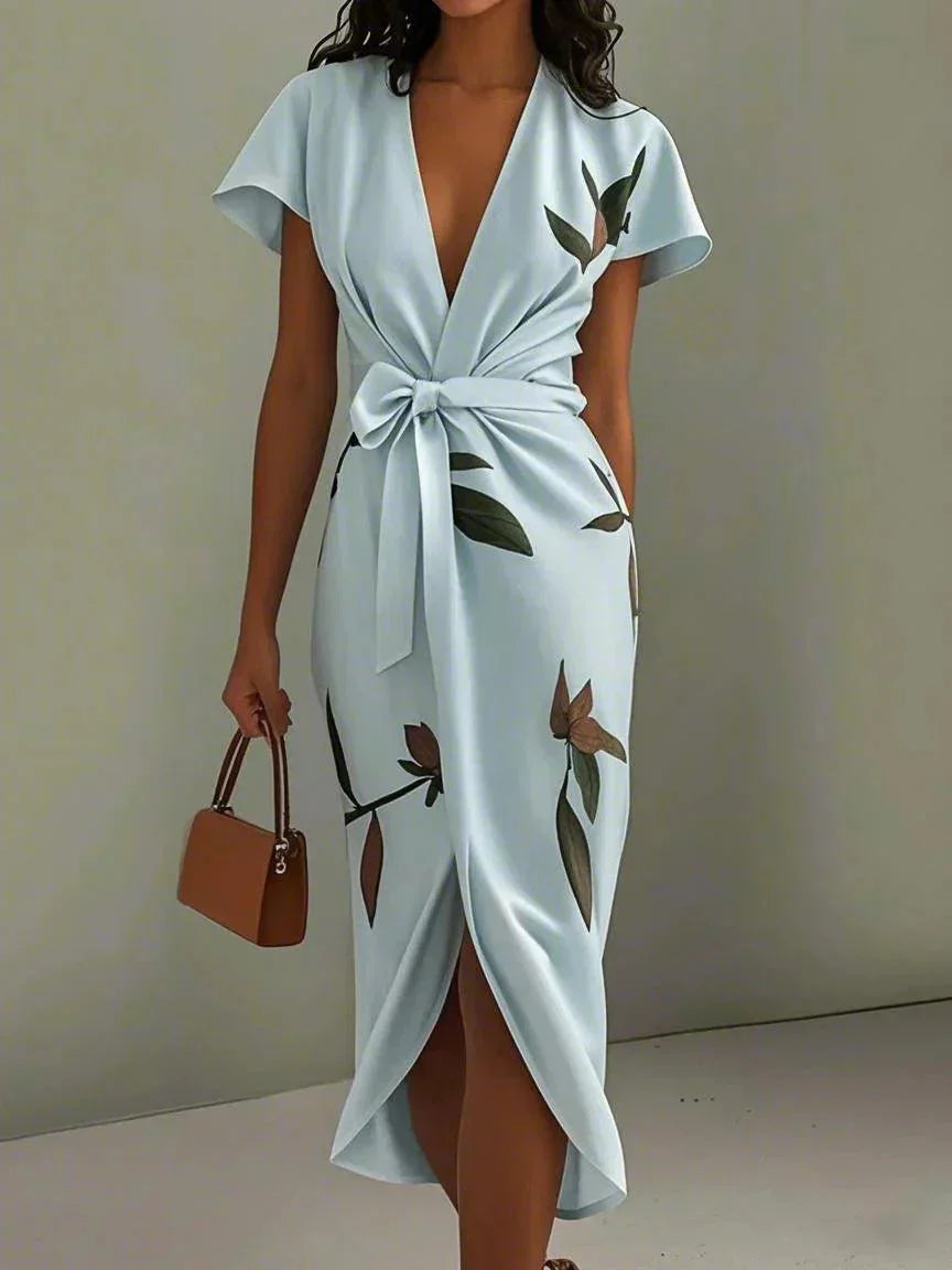 Fleur - Wrap Dress With Tie Belt