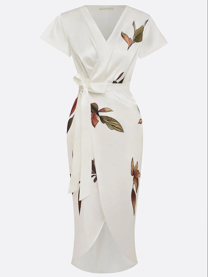 Fleur - Wrap Dress With Tie Belt