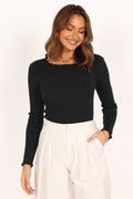 Carol Knit Top - Black