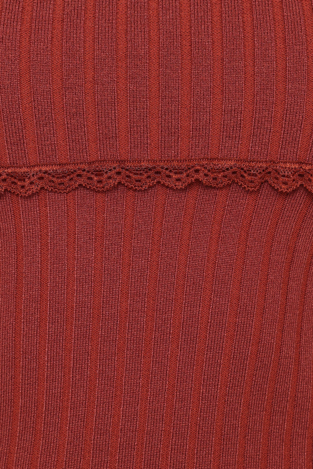 Nicky Off Shoulder Pointelle Top - Burgundy