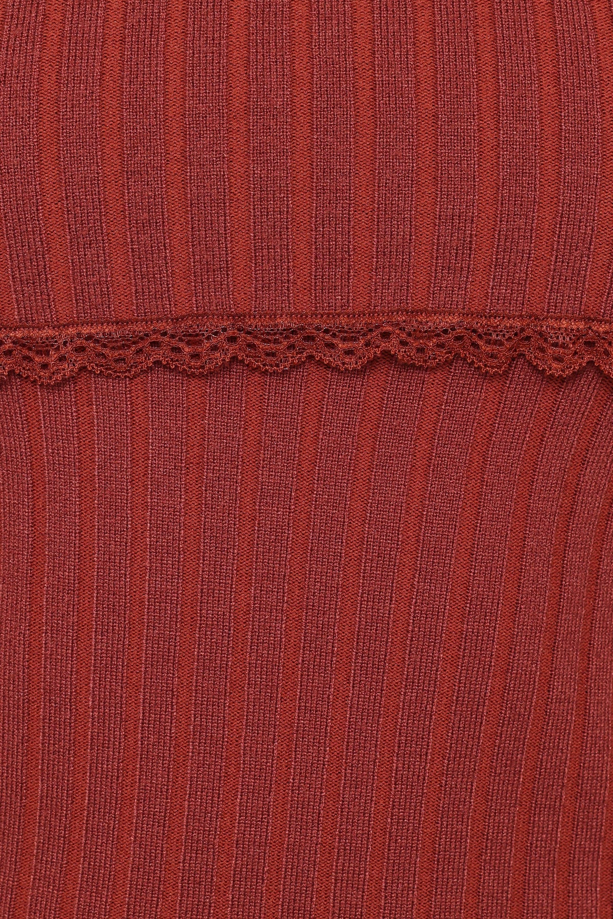Nicky Off Shoulder Pointelle Top - Burgundy