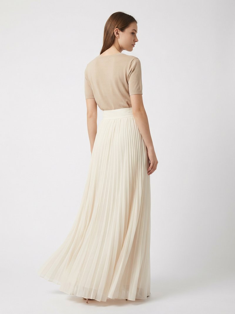 Cindy - Pleated Chiffon Maxi Skirt
